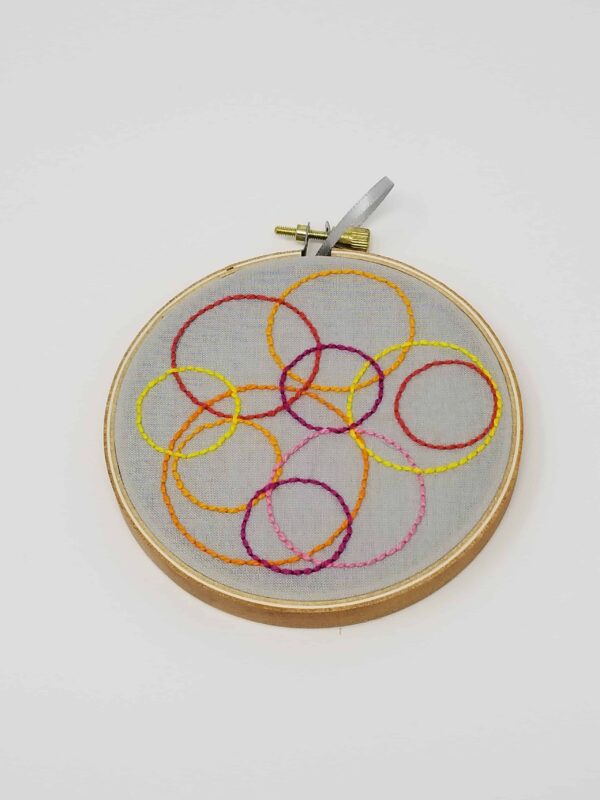 LRK-WH-05 SMALL EMBROIDERED FRAMED ART
