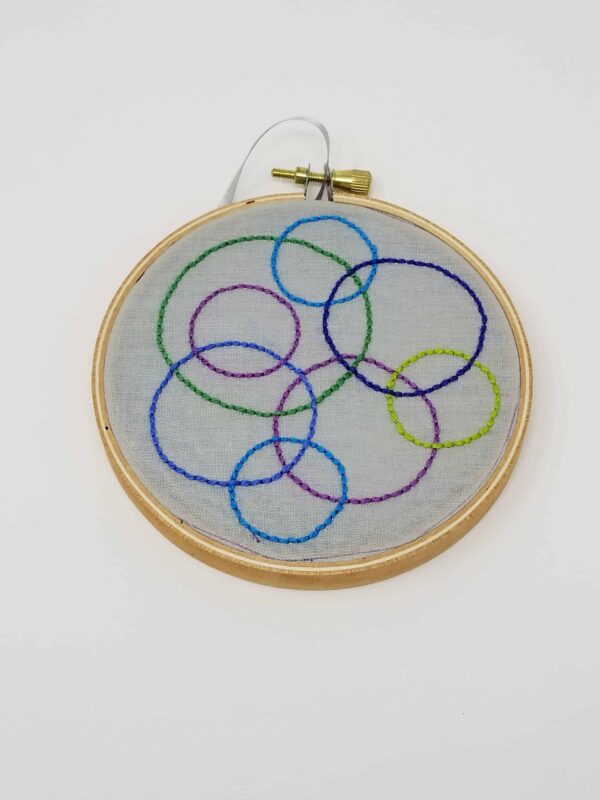 LRK-WH-04 SMALL EMBROIDERED FRAMED ART