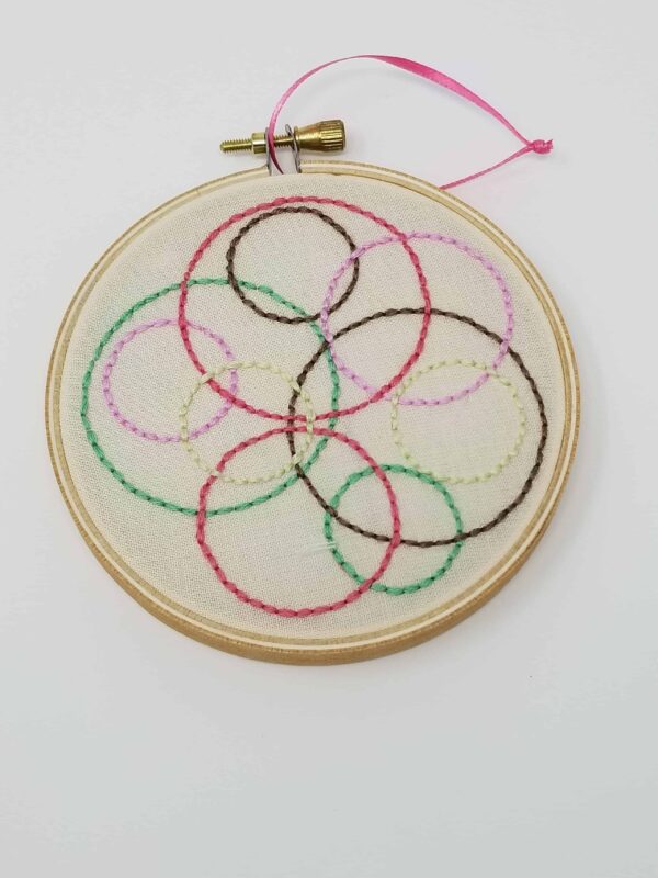 LRK-WH-03 SMALL EMBROIDERED FRAMED ART
