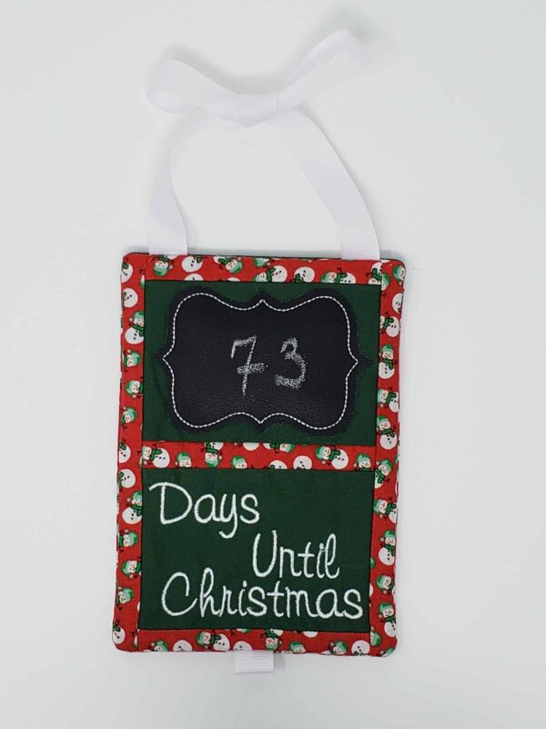 Fabric Christmas Countdown Sign