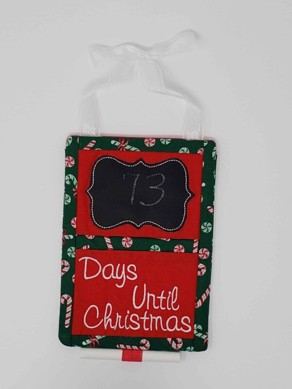 Fabric Christmas Countdown Sign