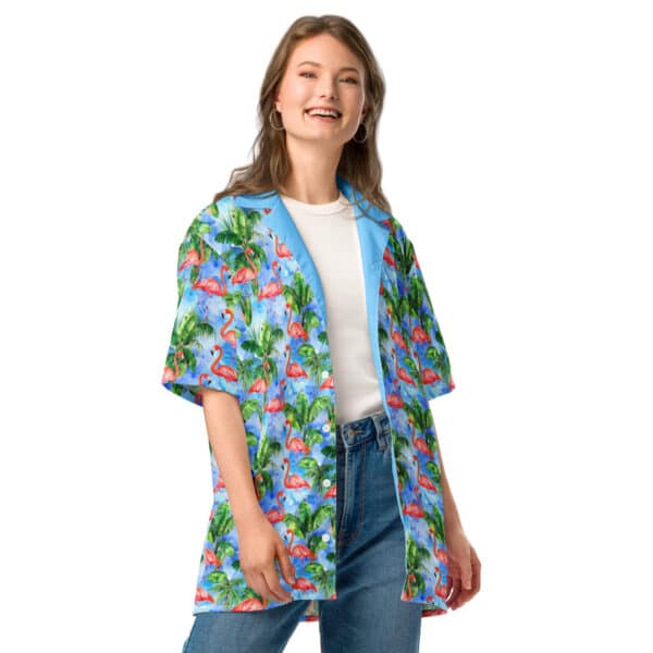 Flamingo Lagoon Aloha Shirt – 2025 Pattern Play Collection - Image 4