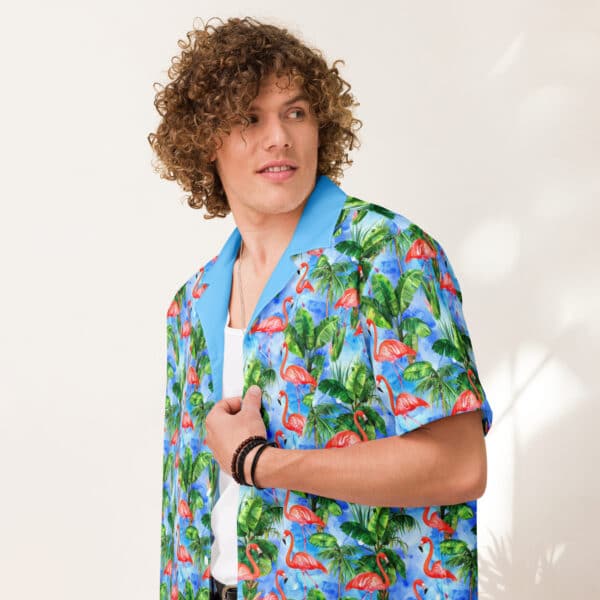 Flamingo Lagoon Aloha Shirt – 2025 Pattern Play Collection - Image 6