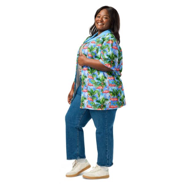 Flamingo Lagoon Aloha Shirt – 2025 Pattern Play Collection - Image 2