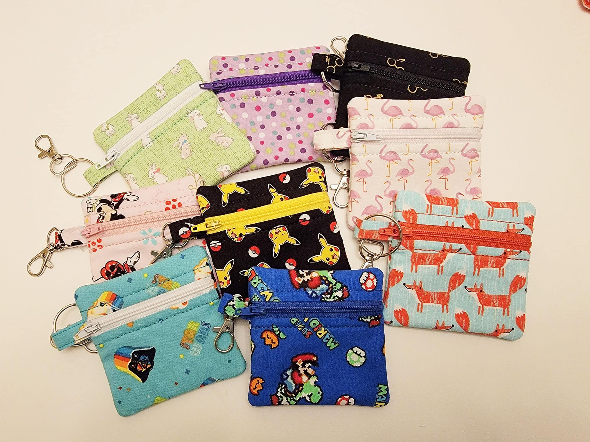 Small square zipper cases