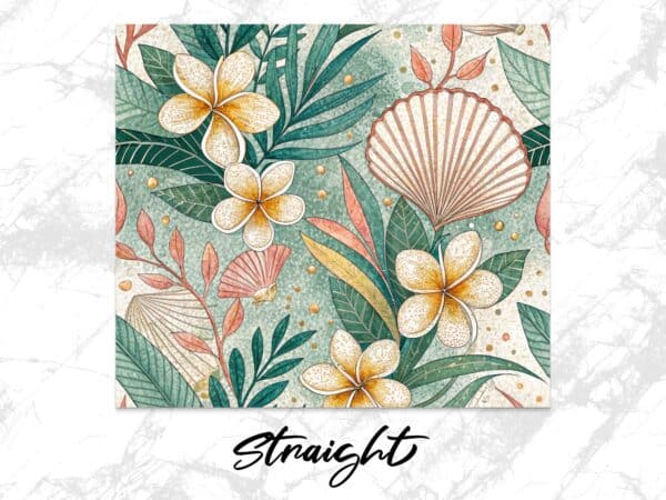 Plumeria Tumbler Wrap, 20 oz Skinny Plumeria Tumbler PNG, Florida Retro, Watercolor, Sublimation Designs, Digital Download - Image 4