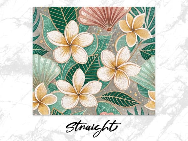 Plumeria Tumbler Wrap, 20 oz Skinny Plumeria PNG, Florida Retro, Sublimation Designs, Digital Download, Flower Tumbler Wraps - Image 4