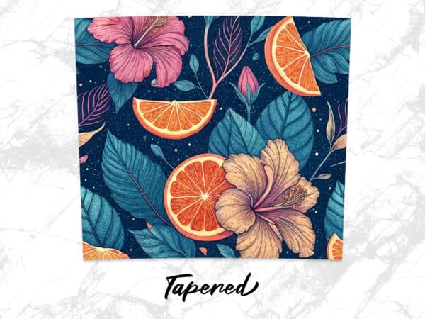 Hibiscus Tumbler Wrap, 20 oz Skinny Hibiscus Tumbler PNG, Florida Retro, Orange Floral, Sublimation Designs, Digital Download - Image 5