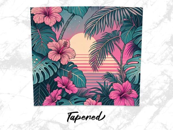 Hibiscus Tumbler Wrap, 20 oz Skinny Hibiscus Tumbler PNG, Florida Retro, Sublimation Designs, Digital Download - Image 5