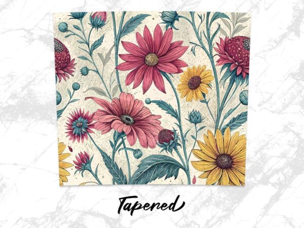 Daisy Tumbler Wrap, 20 oz Skinny Daisy Tumbler PNG, Floral Retro, Sublimation Designs, Digital Download, Custom Flower Wraps - Image 5