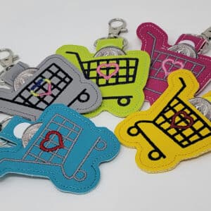 Cart Shaped Quarter Keeper Key Fob
