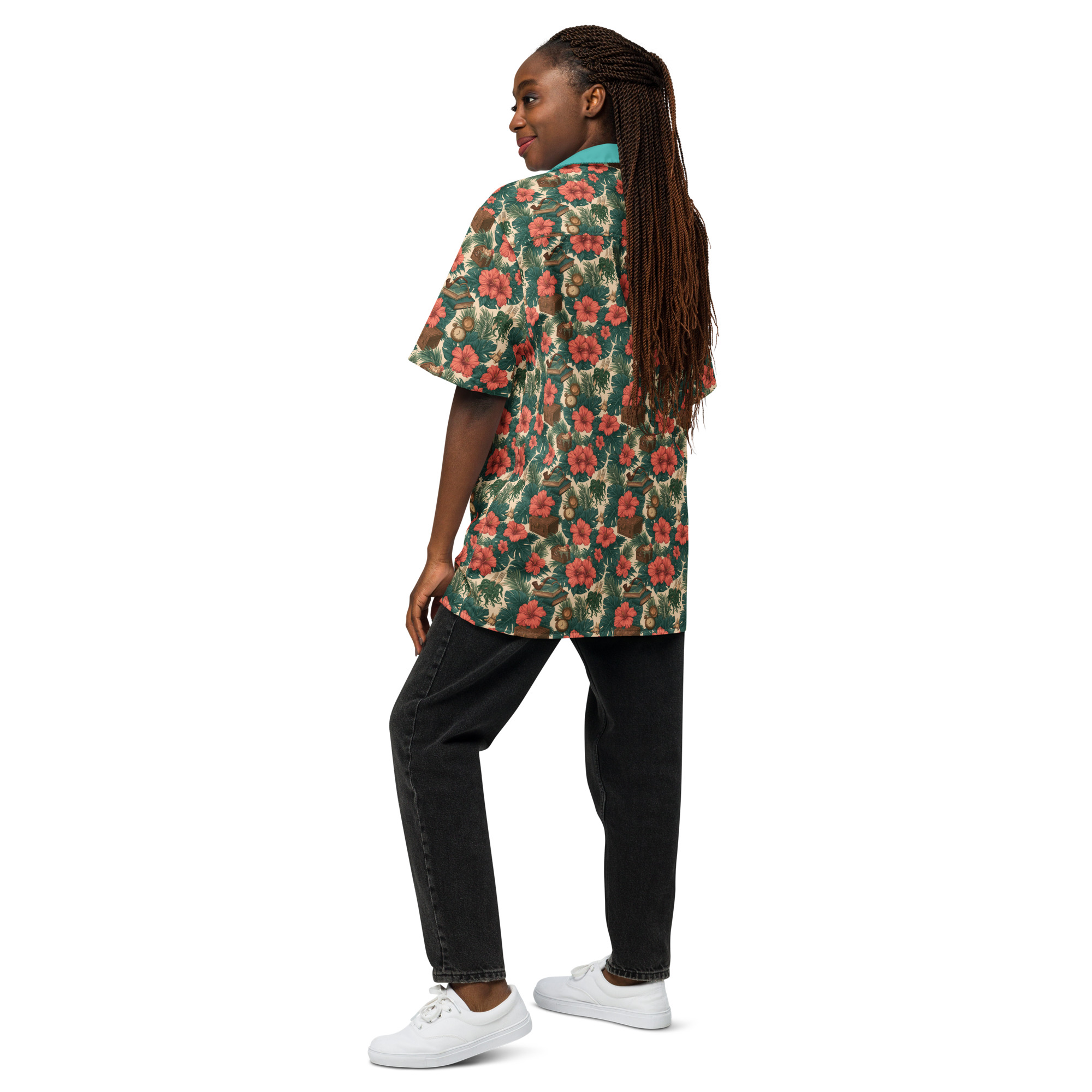 Dinglehopper & Snarfblatt Hawaiian Shirt – Secret Grotto All-Over Print Hawaiian Button-Down Costume Shirt - Image 4